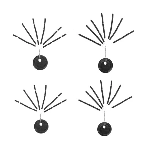 LT Easiyl 600 Pcs Fishing Rubber Bobber Beads Stopper 20 Set 6 in 1 Float Sinker Stops Black Cylindrical Float Sinker Stops for Fishing Line (S M Available)