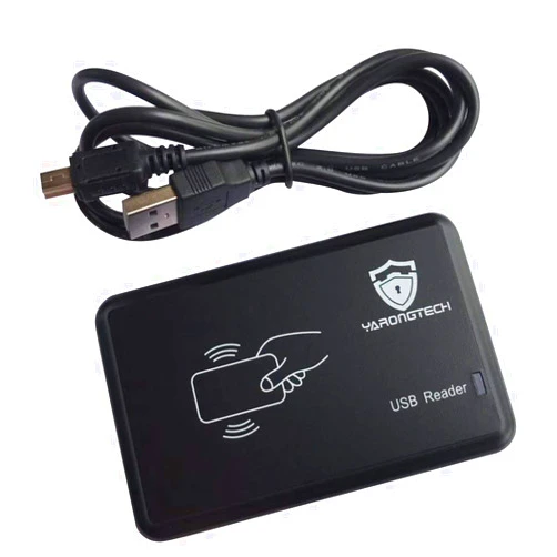 YARONGTECH RFID Card Reader, USB RFID Card Reader,RFID Card Reader 125khz Contactless Proximity Sensor Smart ID Card Reader EM4100 (10H)