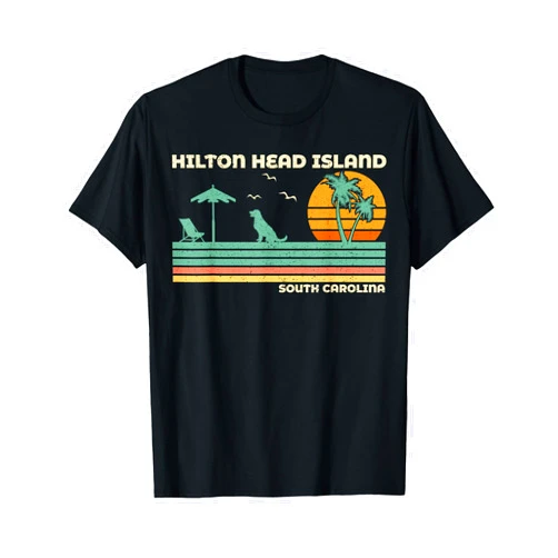 Summer Vacation Hilton Head Island Beach Gifts Vintage Family Vacation South Carolina Hilton Head Island T-Shirt