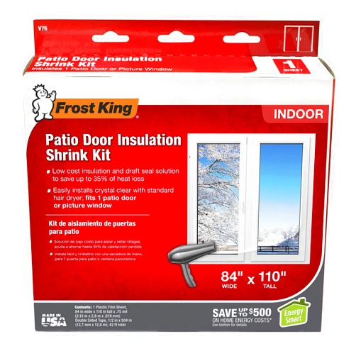 Frost King V76H Shrink Window Kit 84-Inch by 110-Inch, Clear