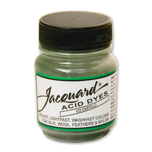 Jacquard Acid Dye - Emerald - 1/2 Oz Net Wt - Acid Dye for Wool - Silk - Feathers - and Nylons - Brilliant Colorfast and Highly Concentrated