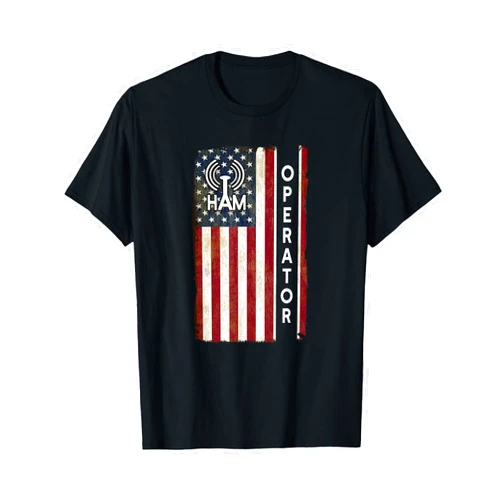 Ham Radio Operator Tees Ham Radio Operator Shirt 4th July American Flag Veteran Gift Women Kids Men T-Shirt