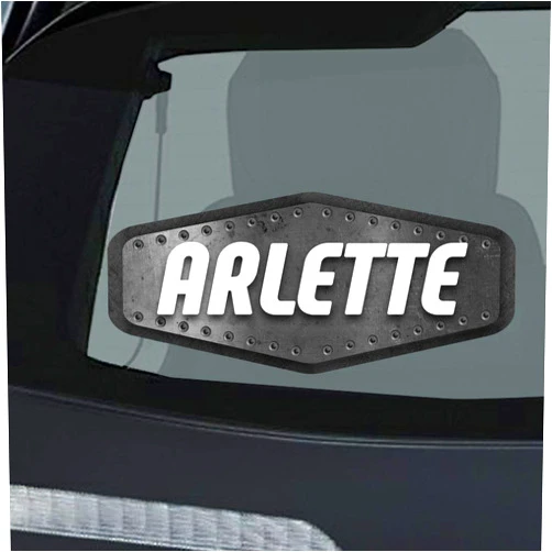 Makoroni Arlette Name, CAR Magnet-Magnetic Bumper Sticker 3.5x8 or 4.5x10 inc, DesI83