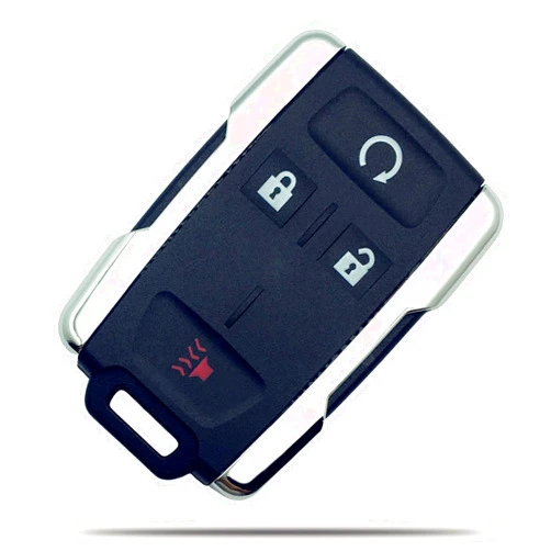 TALKMOON Key Fob Shell Case Replacement for Chevy Silverado Colorado GMC Sierra 1500 2500 3500 HD Canyon 2014-2021 4 Button Keyless Entry Remote Control Car Key Fob Cover (Silver-Pack1)