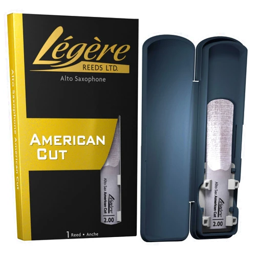Legere Légère Reeds - Alto Saxophone Reed, American Cut, Strength 2.00 (ASA2.00) - Premium Synthetic Woodwind Reed