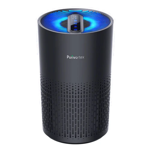 Purivortex Air Purifiers for Bedroom, H13 True HEPA Filter for A11ergies, Pollen, Smoke, Dusts, Pets Dander, Odor, Hair, Ozone Free, 20db Quiet for Home, Room, Kitchen, SGS Certificaion - AC400 Black