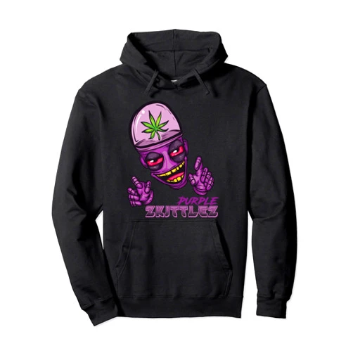 Tief verblassen Weed Purple Zkittlez Pot Gift 420 Marijuana Pullover Hoodie