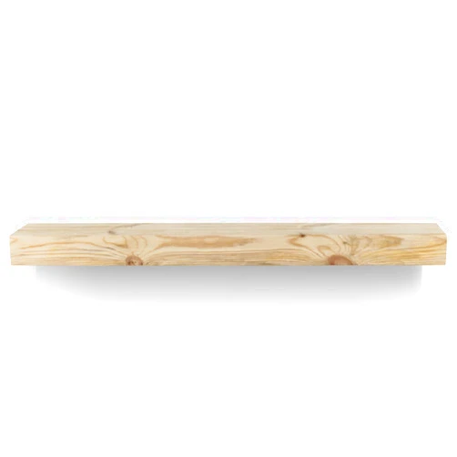 BoscoMondo Fireplace Mantel, Rustic Solid Wood Piece Floating Shelf – Wall Decor for Kitchen, Farmhouse, – Wall Mounted – Pine Wood - Invisible Heavy Duty Bracket (54