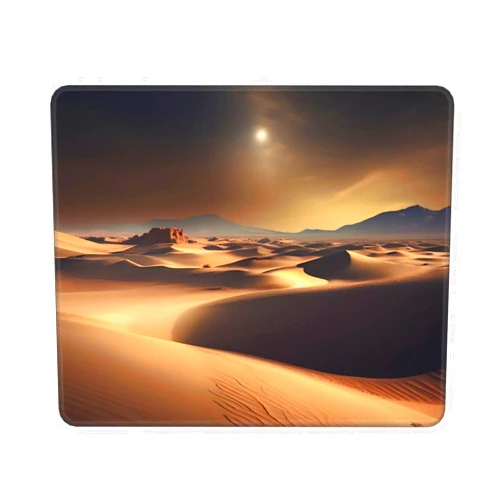 Ctiant Sahara Desertrotundity Large Gaming Mouse Pad Desktop Mouse Pad Has Excellent Durability and High Performance, Suitable for Office and Residential Use10x12in