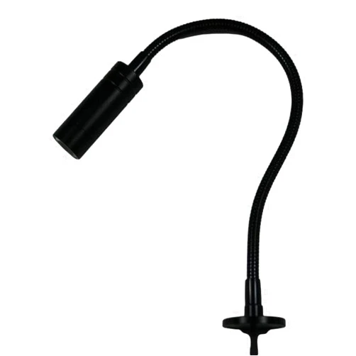 Pilotlights.net Gooseneck 12 volt Map Light Chart Light - Cool White (5500K) 2 Watt LED for Car, Truck, Boat, RV and Aircraft applications 12VDC, Black Satin finish