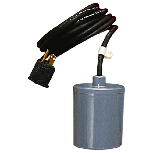 Little Giant RFSN-9 115-Volt, Maximum 13-Amp - 1/2 HP, Pump Down Piggyback Tethered Float Switch for Pond, Sump, Sewage or Effluent Systems, 15-Ft. Cord, Grey, 599117