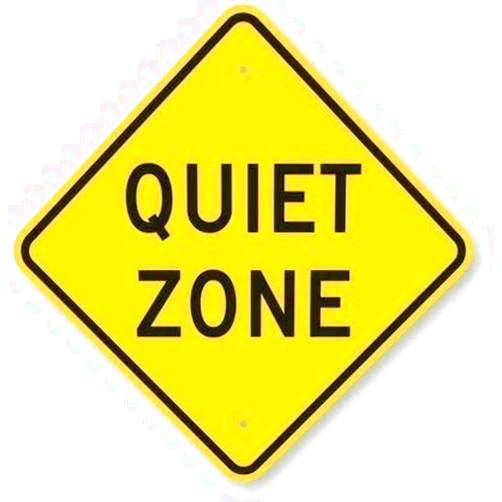 GUQFF Metal Sign 12x12 inches Wall Art Decorative Signs Quiet Zone 80 mil Metal Room Plaque Funny Aluminum Sign