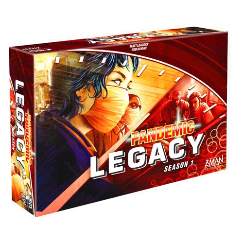Z-Man Games Pandemic Legacy Season 1 Red Edition Board Game | Board Game for Adults and Family | Cooperative Board Game | Ages 13+ | 2 to 4 players | Average Playtime 60 minutes | Made by Z-Man Games