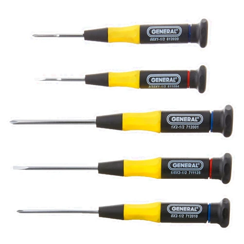 General Tools 700 Five-Piece Precision Screwdriver Set