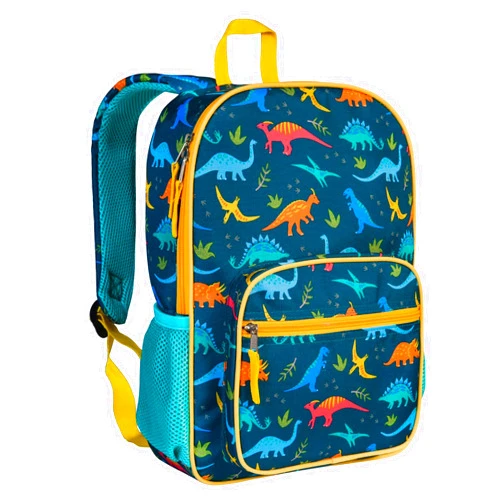 Wildkin ECO rPET Original Backpack for Boys & Girls, Perfect for Elementary Recycled Backpack, Features Padded Back, Mesh Pockets & Adjustable Strap, Ideal for School & Travel- Jurassic Dinosaurs