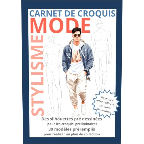 Cesarisse Florie Amazonia,TaRa Mode&Art Carnet de croquis mode: Cahier de styliste pour modèle masculin : créez votre plan de collection grâce à plus de 100 silhouettes masculines pré dessinées et 30 projets pré remplis (French Edition)