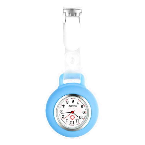 Avaner Nurse Watch Snap Lapel Watch Hanging Fob Watch with Silicone Cover for Nurses Doctors (7 Colors)