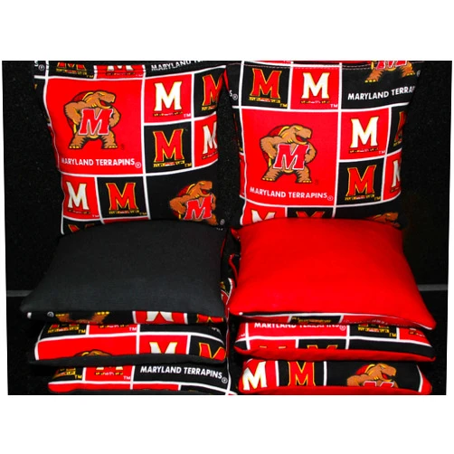 BackYardGamesUSA CORNHOLE BEANBAGS made w MARYLAND Fabric 8 ACA Reg Bags