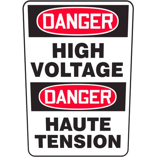Accuform FBMELC114XV French-Bilingual Adhesive Dura-Vinyl Sign, Legend 