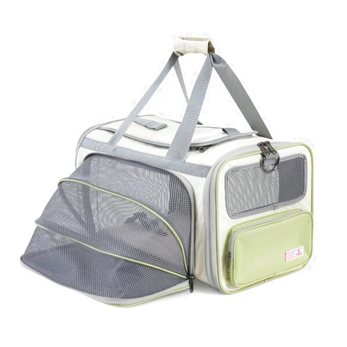 Pawaii Cat Carrier with ID Tag, TSA Airline Approved Cat Carrier, Soft Sided Collapsible Pet Travel Carrier, Foldable Cat Travel Bag, Protable, Comfortable, Convenient Cat Travel Carrier