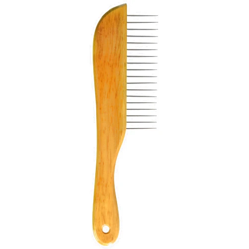 OmniPet Wooden Handle Comb for Grooming Long Haired Cats & dogs - Pet Detangler Brush for Long & Curly Hair - Comb Removes & Prevents Matted Fur - Perfecting For Cocker, Poodle mixes, Cat Undercoat