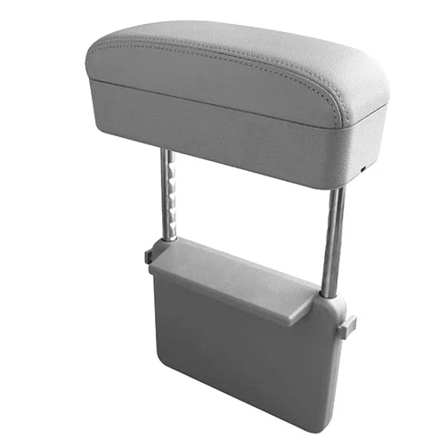 JEYODA Car Armrest Box Adjustable Pad Refit Car Central Lift Armres Storage Organizer Box Arm Rest (Grey)