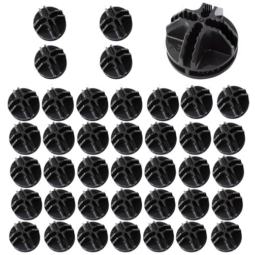 AUXBC 40PCS Cube Connectors Plastic Storage Wire Cube Connectors ABS Connectors Organizer for Modular Closet Storage Organizer, Wire Shelving, Wardrobe, Shoe Rack Clips, Pet Carrier, Black