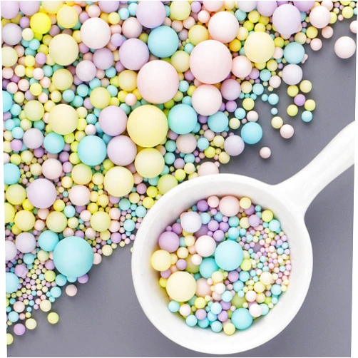 PURBOT Pastel Pearl Sprinkles Cake Decorations, 6 Sizes Mix 4.6 oz Edible Sugar Sprinkles for Cupcake Cookies Ice Cream Donuts Dessert Baking Topping