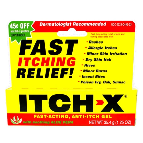 Itch-X Itch-X Anti-Itch Gel With Aloe Vera, Aloe Vera 1.25 oz (Pack of 2)