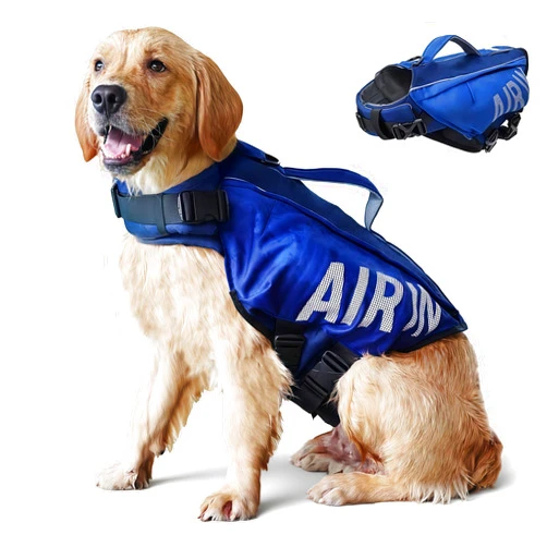 BECROWM Dog Life Jacket Ripstop Dogs Life Vest for Swimming Boating Dog Safety Vest Adjustable Preserver with High Buoyancy and Durable Rescue Handle for Small,Medium,Large Dogs (Small)