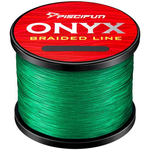 Piscifun Onyx Braided Fishing Line, Superline Abrasion Resistant Braided Lines, Zero Stretch Super Strong, Low Memory, Fast Water Cutting PE Fishing Lines, 6lb-150lb