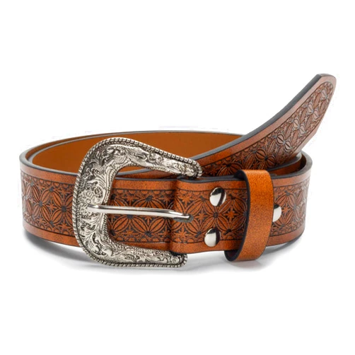 Eohak Western-Belt-for-Women-Cowgirl, PU-Leather-Waist-Belts with Vintage-Carved-Buckle and Tips-Ends for Jeans Pants Dresses