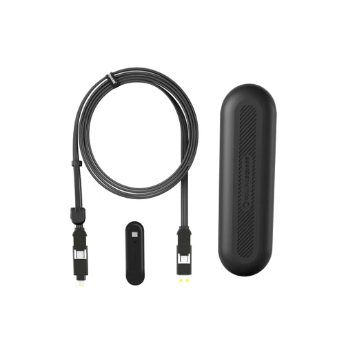Rolling Square inCharge XL 6-in-1 Multi Charging Cable with 100W Ultra-Fast Charging Power, Portable USB and USB-C Cable, 6.5 Ft/2m, Urban Black