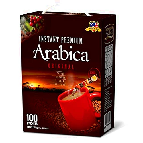 Cafe Mazel Café Mazel Instant Coffee - Arabica Original, Instant Coffee Mix, 3 in 1 Instant Coffee, 100 Sticks