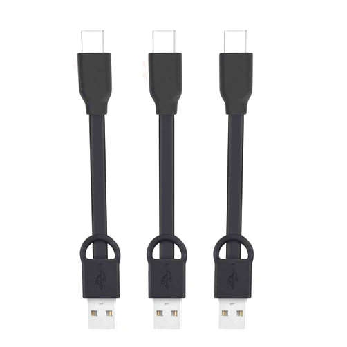 KEHANGDA Short USB C to USB A, Type-C Charger Cable Cord PowerLine Keychain 3 Inches Fast Charging Cord Compatible with Samsung Galaxy S20/ S20 Plus/S10/S9/Note 20 Ultra/Google Pixel OnePlus Huawei (3 Packs)