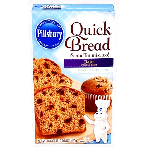 Pillsbury Date Quick Bread 16.6oz (Pack of 5)