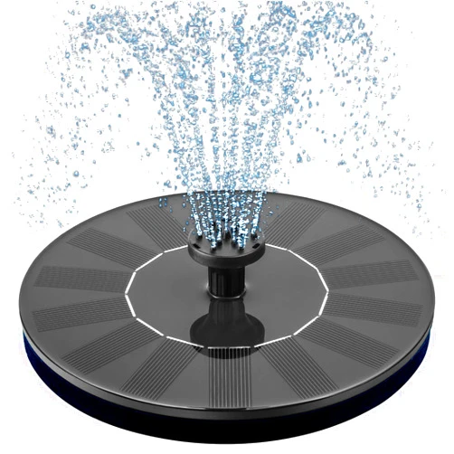 Mademax 1W Solar Bird Bath Fountain Pump, Solar Fountain with 6 Nozzle, Free Standing Floating Solar Powered Water Fountain Pump for Bird Bath, Garden, Pond, Pool, Outdoor