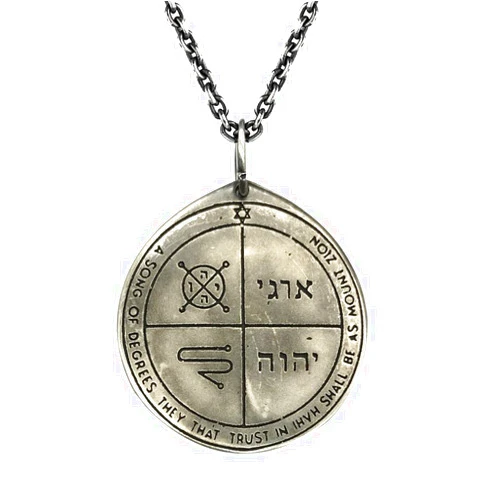 NIGHTCRUZ Key of Solomon Pendant Necklace, Third Pentacle of Jupiter Talisman, Evil Eye Protection Amulet