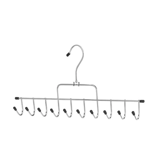 Whitmor 10 Hook Accessory Hanger, 1, Chrome & Black