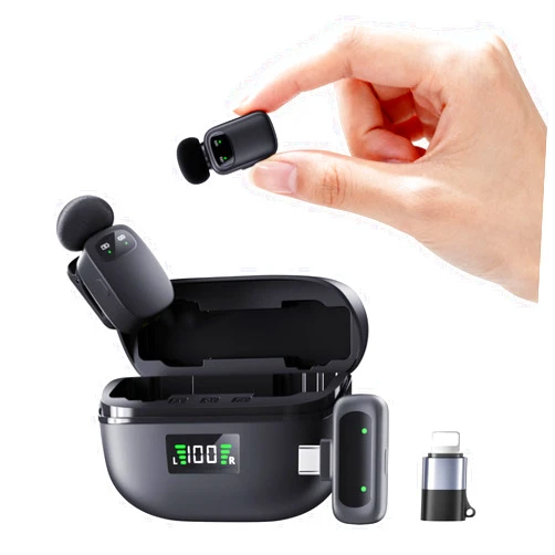 Audiprosxx 5g Wireless Microphone for iphone17/16/15 Android, iPad. mini Mic Offers Super Crystal Sound, Newly Upgraded Noise Reduction Phone mic for TikTok YouTube Podcast Vlog