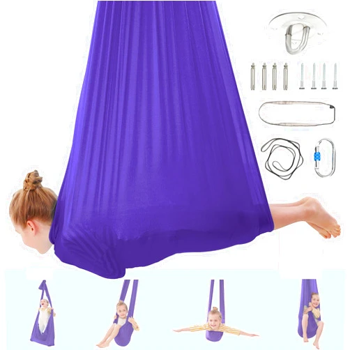 SKYPHAROS Sensory Swing - 360° Swivel Indoor Swing for Kids with Autism, ADHD, and Sensory Processing Disorders, Calming Snuggle Sensory Swing for Kids Indoor, Adjustable Kids Cuddle Swing with Sensory Needs