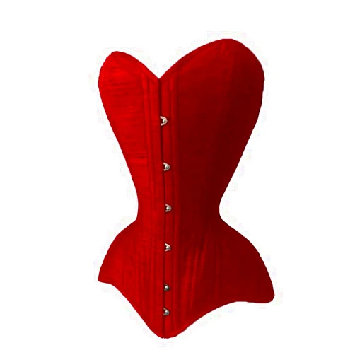 Faneca Fashion Women's Heavy Duty Double Steel Boned Over Bust Long Line Waist Training Cotton Corset M9C