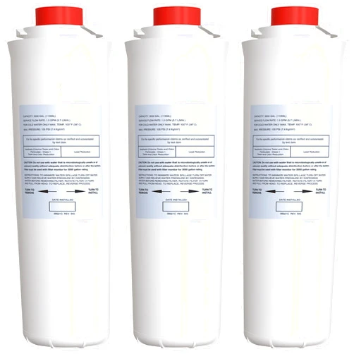KrohneTec Filter Compatible with Elkay51300C EWF3000 (No Chip - 3 Pack)