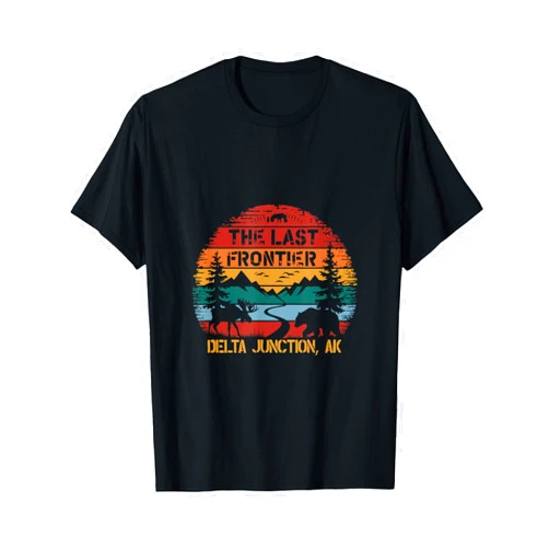 MNBOBS Delta Junction AK Alaska Last Frontier Moose Bear Outdoors T-Shirt