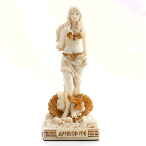 Veronese Design 3 3/8 Inch Aphrodite The Greek Goddess of Love Resin Miniature Figurine Hand Painted White Gold Finish