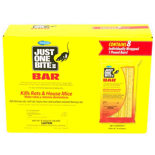 Farnam Just One Bite II Rat & Mouse Bar 8pk 8lb