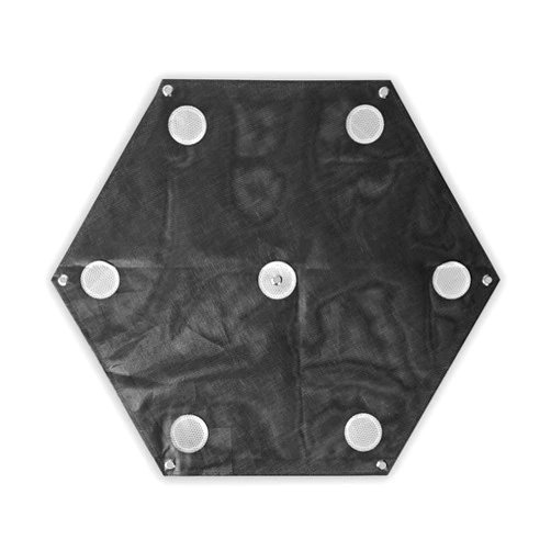 Sky High Bull's-Eye 24” LiDAR Ground Control Point GCP - UAV Aerial Target for LiDAR Mapping & Surveying (6 Pack) Retro-Reflective Black Hexagon with Center Eyelet for Aerial Mapping & Photogrammetry