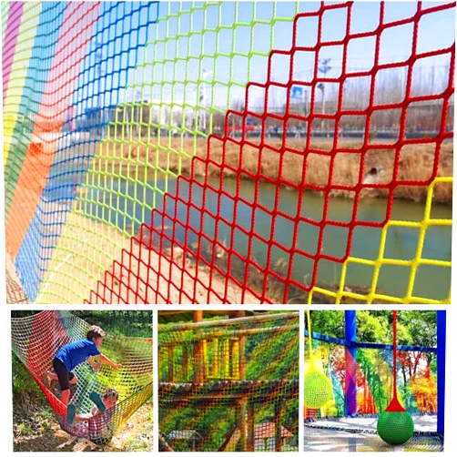 Bunifa Climbing Cargo Net for Kids Outdoor Balcony Safety Net Rope Netting Playground Climbing Net Stairway Railing Safety Net for Children Pets Toys Knotless Polyester Sports Netting