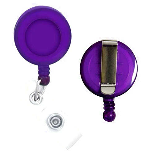 ZipToMeNow Translucent Retractable Badge Reel with Belt Clip - Heavy Duty Retractable ID Card Holder Reel for Multipurpose – Key Chain Badge Reel Metal ID Badge Holder with Metal Belt Clip
