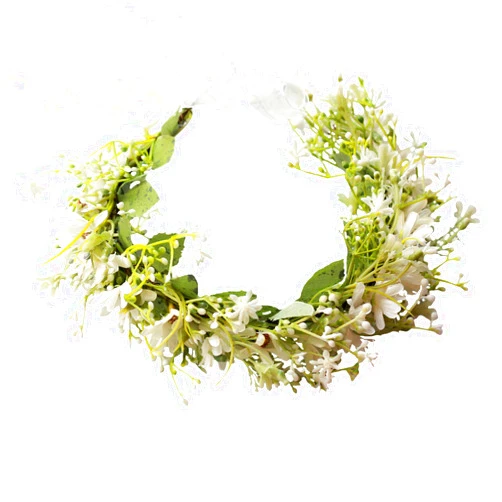 Vivivalue Daisy Flower Crown Floral Wreath Headband Hair Garland Flower Halo Headpiece with Ribbon Wedding Party Festival Photos White
